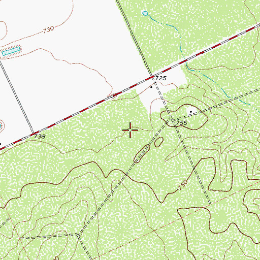 Topographic Map of DM Ranch Airport, TX