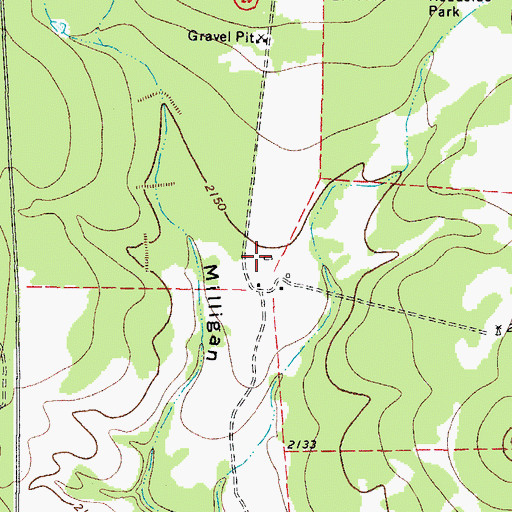 Topographic Map of Herd Ranch Airport, TX