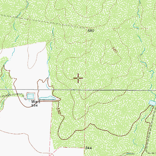 Topographic Map of Tortuga Ranch Airport, TX