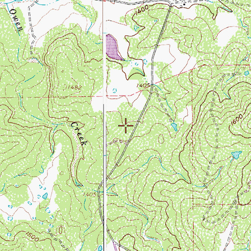 Topographic Map of Flying D Airport, TX