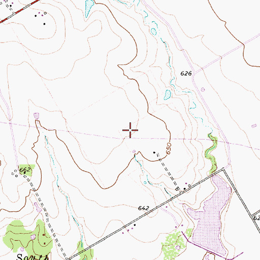 Topographic Map of Flying B Ranch Airport (historical), TX