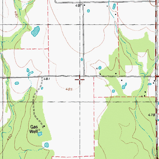 Topographic Map of Weese International Airport, TX