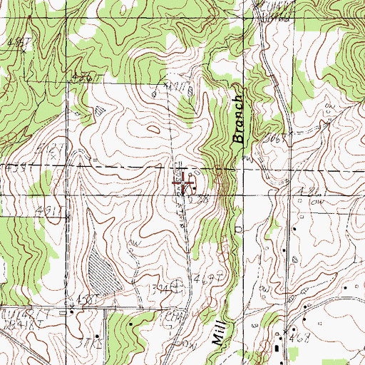 Topographic Map of Pickle Plantation Airport, TX