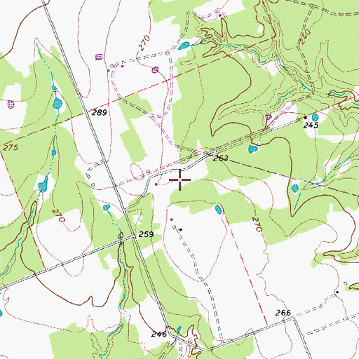 Topographic Map of Fenner Ranch Airport (historical), TX