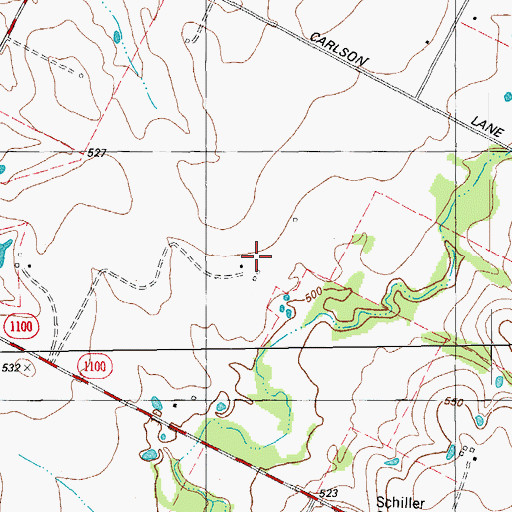 Topographic Map of Skye Dance Airport, TX