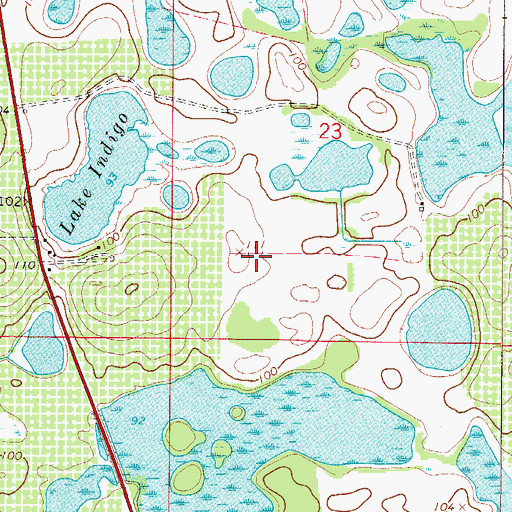Topographic Map of Grass Roots Airpark, FL