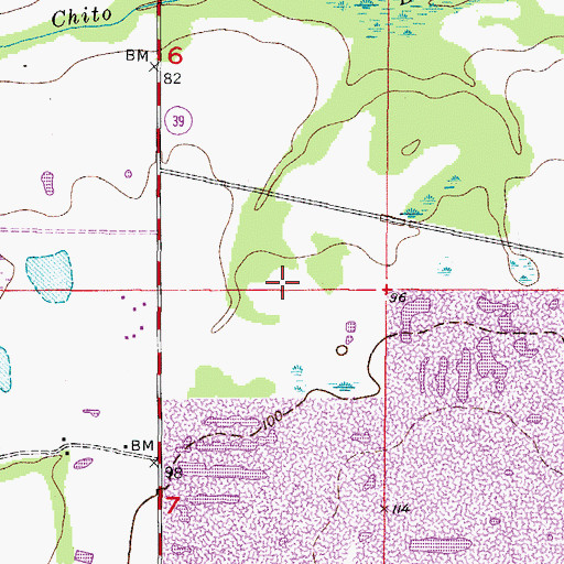 Topographic Map of Stanchester Airport, FL