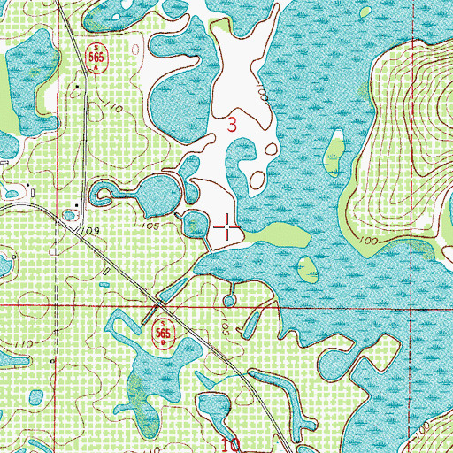 Topographic Map of Kings Field, FL