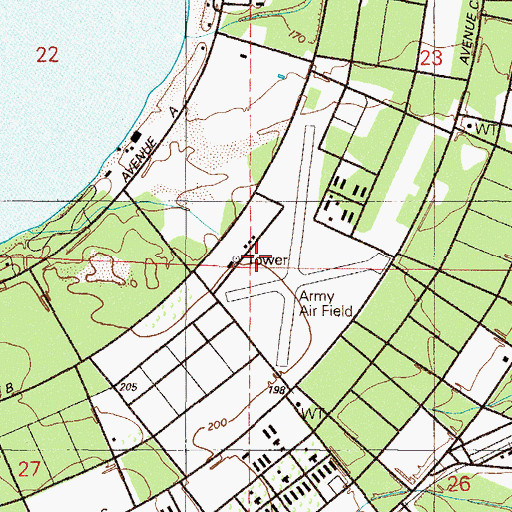 Topographic Map of Camp Blanding Army Airfield/National Guard Airport, FL