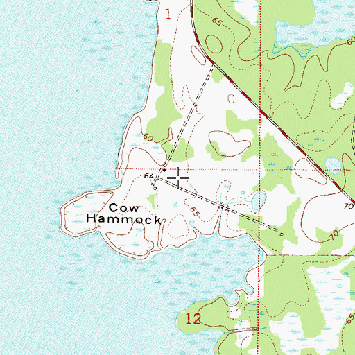 Topographic Map of Rimes Lakecrest Airport, FL