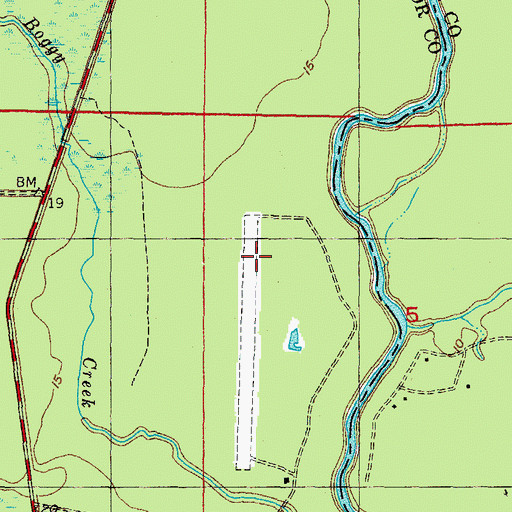 Topographic Map of Ancient Oaks Airport, FL