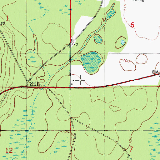 Topographic Map of Hart Airport, FL