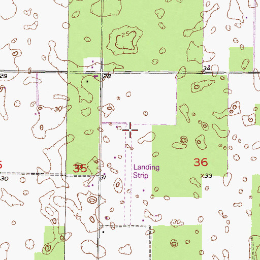 Topographic Map of Chiefland Sky Ranch Airport, FL