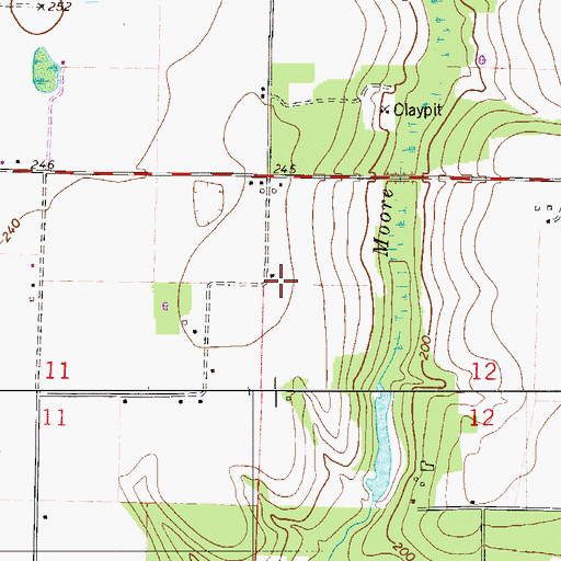 Topographic Map of Buchanan Airport, FL