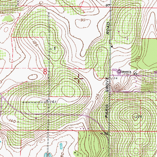 Topographic Map of Dusty Airpatch Airport, FL