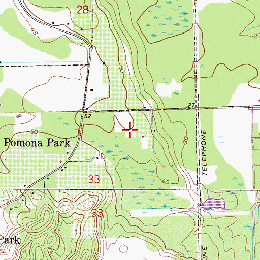 Topographic Map of Pomona Landing, FL