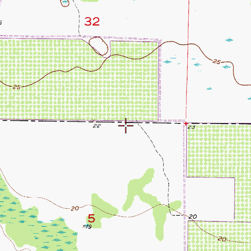 Topographic Map of South Point Airport, FL