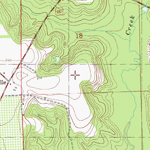 Topographic Map of Saranac Farm Airport, FL