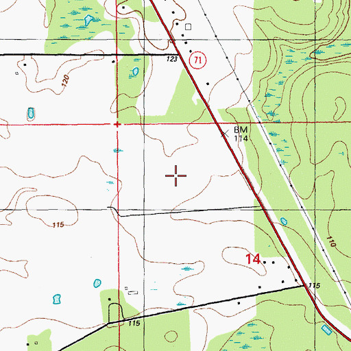 Topographic Map of Calhoun County Airport, FL