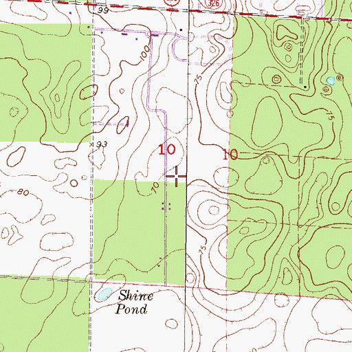 Topographic Map of Redtail Airstrip, FL