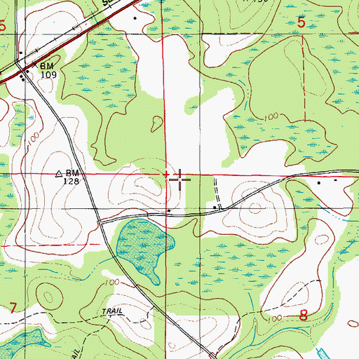 Topographic Map of Garner Field, FL