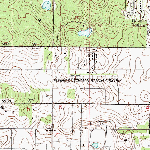Topographic Map of Flying Dutchman Ranch Airport, FL