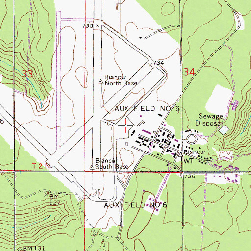 Topographic Map of Eglin Test Site B6 Airport, FL