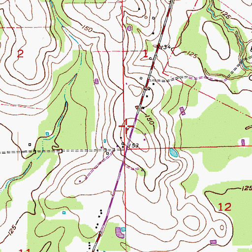 Topographic Map of Country Breeze Airport, LA