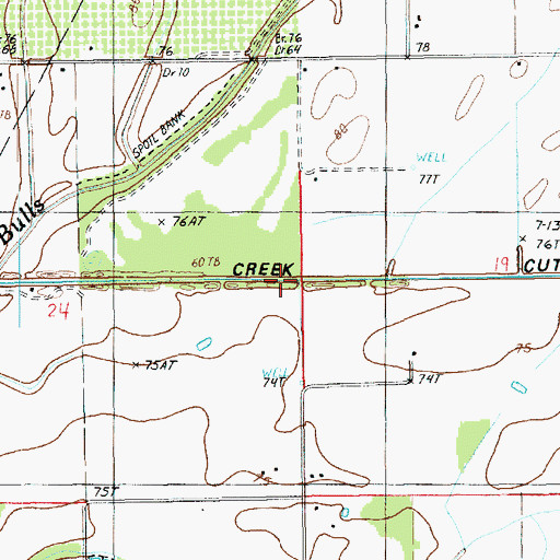 Topographic Map of Greg's Flying Service, LA