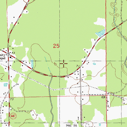 Topographic Map of Rebel Field, LA