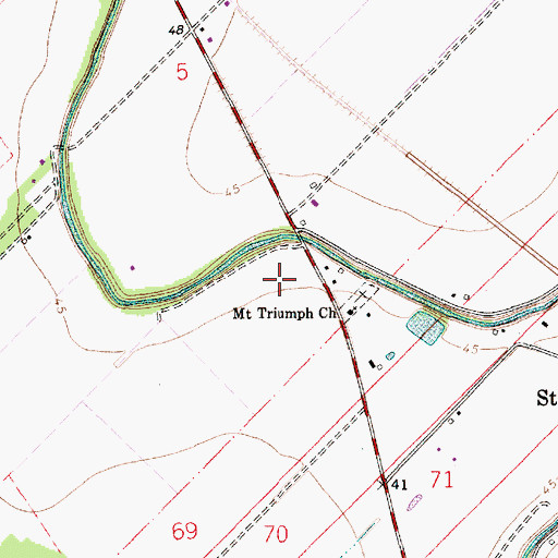 Topographic Map of Buller's Airstrip (historical), LA
