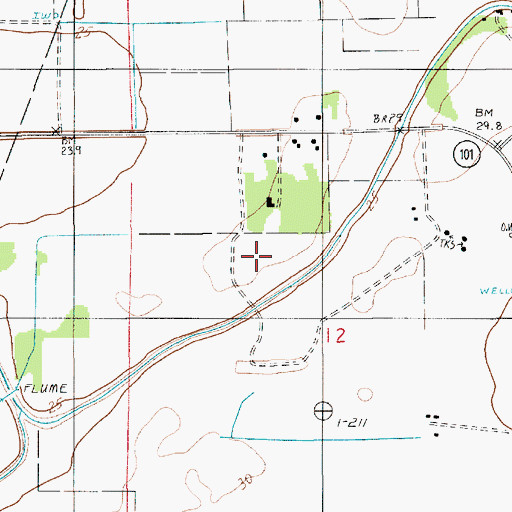 Topographic Map of Lonesome Dove Airfield, LA