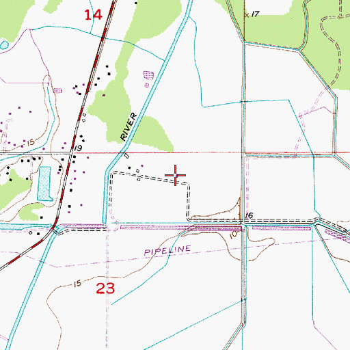Topographic Map of KML Airport, LA