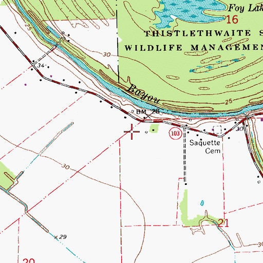 Topographic Map of Yankee Field, LA