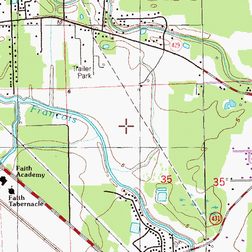 Topographic Map of Cal Mire Field, LA