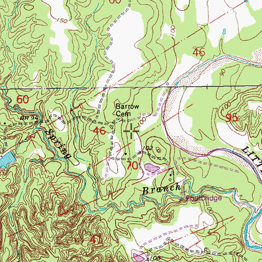 Topographic Map of Solitude Airstrip, LA