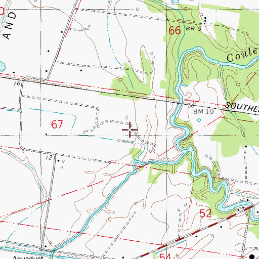 Topographic Map of MS Pats Airport, LA