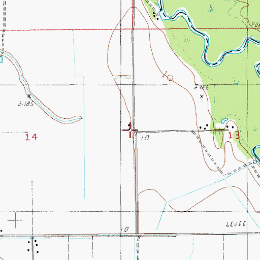 Topographic Map of Venissat Airstrip, LA