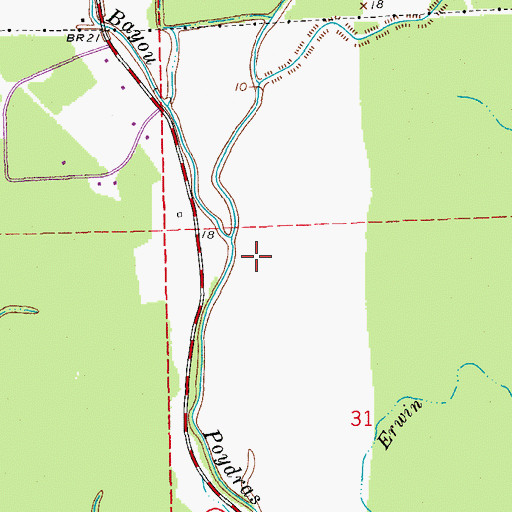 Topographic Map of Schexnayder Airport, LA