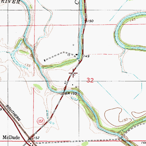 Topographic Map of Pilkinton Airstrip, LA