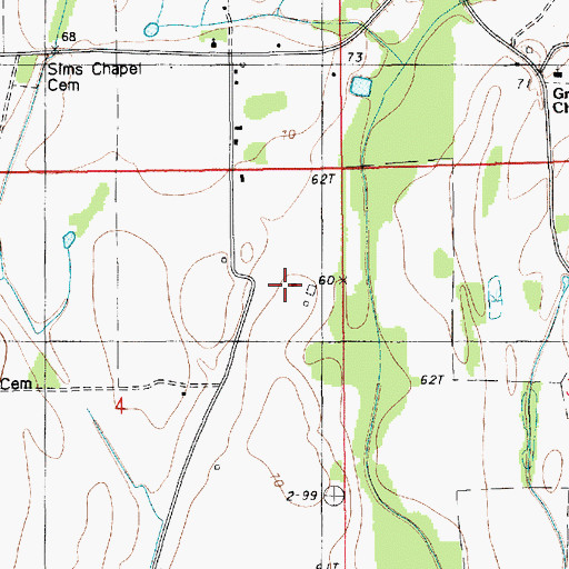 Topographic Map of Williams Flying Service, LA