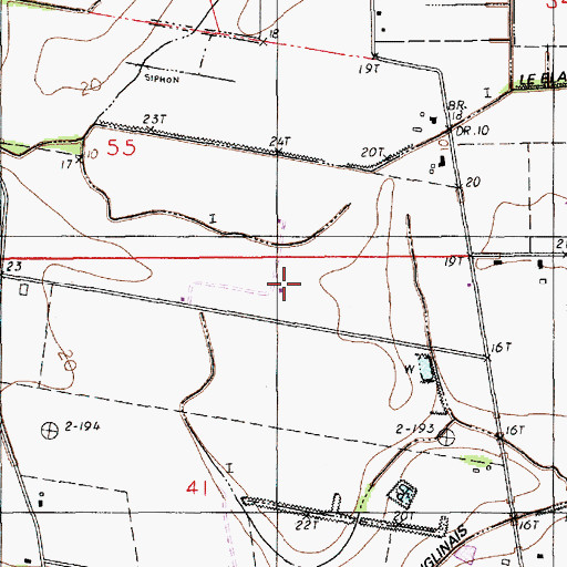 Topographic Map of Greene Air Park, LA