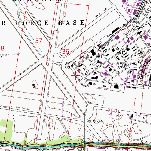 Topographic Map of Alexandria International Airport, LA