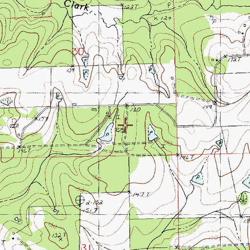 Topographic Map of Unicorn Airport, LA