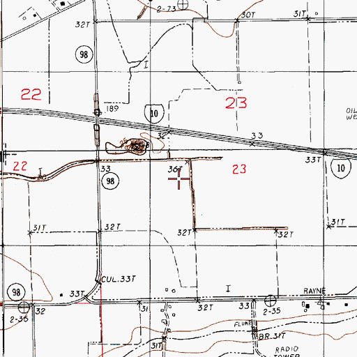Topographic Map of Phoenix Airport, LA