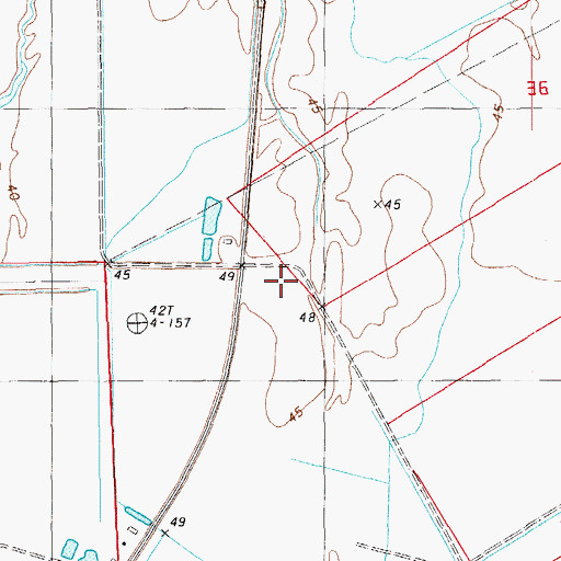 Topographic Map of F L Braughton Airport, LA