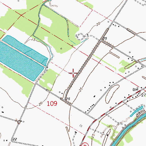 Topographic Map of Dupuis Airport, LA