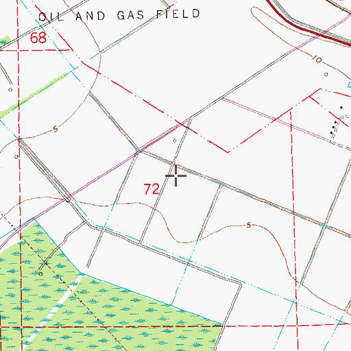 Topographic Map of Huffaker Field, LA