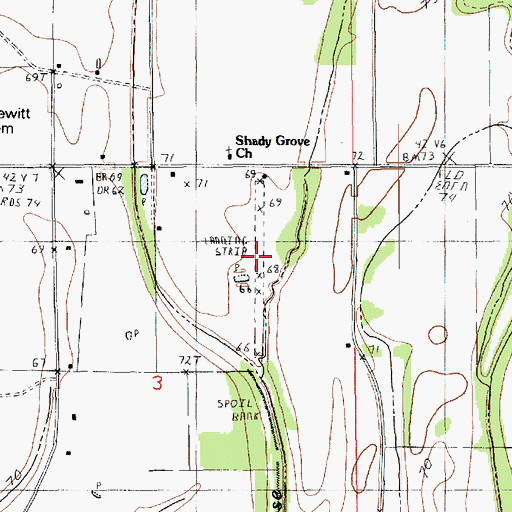 Topographic Map of Bobby Jones Flying Service Inc Airport (historical), LA
