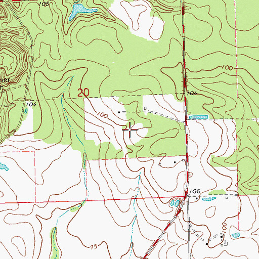Topographic Map of Koenig Airpark, LA